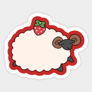 Strawberry Ram Sticker